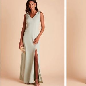 Brand new bird at grey sage green bridesmaid dress